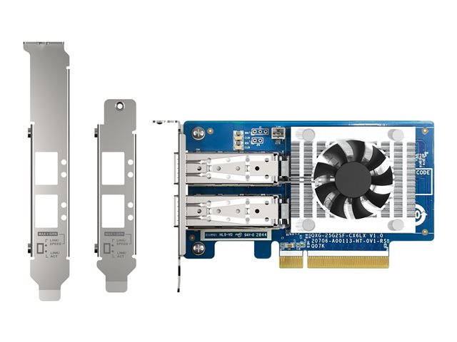 QNAP QXG-25G2SF-CX6 Tarjeta de red con 2 puertos SFP28 de 25GbE PCIe
