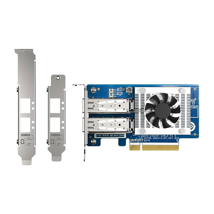 QNAP QXG-25G2SF-CX6 Tarjeta de Red 2x 25GbE SFP28 PCIe 4.0 para NAS QNAP QXG-25G2SF-CX6 Tarjeta de Red 2x 25GbE SFP28 PCIe 4.0 para NAS
