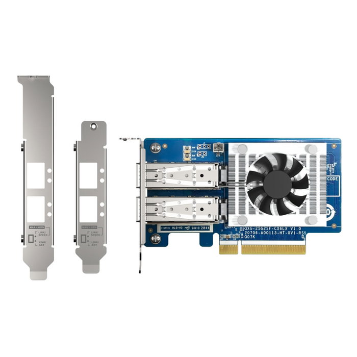 QNAP QXG-25G2SF-CX6 Tarjeta de red con 2 puertos SFP28 de 25GbE PCIe