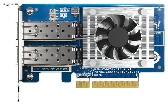 QNAP QXG-25G2SF-CX6 Tarjeta de red con 2 puertos SFP28 de 25GbE PCIe
