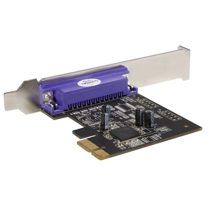 StarTech.com Tarjeta Controladora PCIe x1 a Puerto Paralelo DB25 LPT - Adaptador Interno PEX1P2 para Impresoras, Escáneres y Equipo Industrial