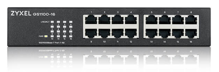Zyxel GS1100-16 V3 Switch de red de 16 puertos Gigabit Ethernet no administrado Zyxel GS1100-16 V3 Switch de red de 16 puertos Gigabit Ethernet no administrado