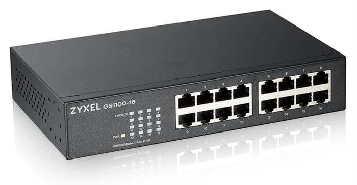 Zyxel GS1100-16 V3 Switch de red de 16 puertos Gigabit Ethernet no administrado Zyxel GS1100-16 V3 Switch de red de 16 puertos Gigabit Ethernet no administrado