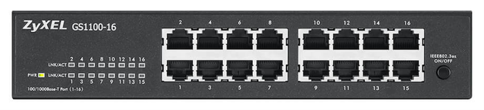 Zyxel GS1100-16 V3 Switch de red de 16 puertos Gigabit Ethernet no administrado Zyxel GS1100-16 V3 Switch de red de 16 puertos Gigabit Ethernet no administrado