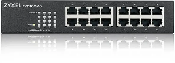 Zyxel GS1100-16 V3 Switch de red de 16 puertos Gigabit Ethernet no administrado Zyxel GS1100-16 V3 Switch de red de 16 puertos Gigabit Ethernet no administrado