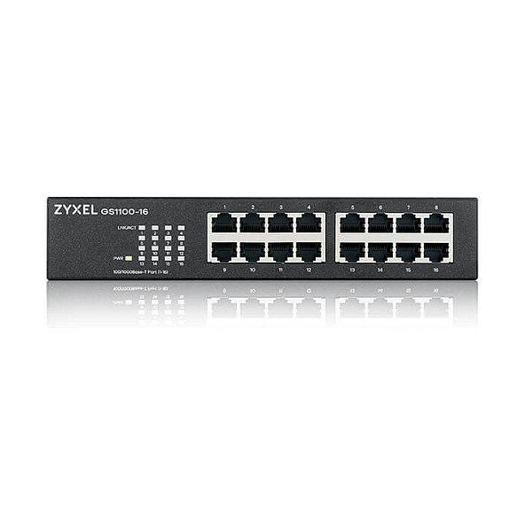 Zyxel GS1100-16 V3 Switch de red de 16 puertos Gigabit Ethernet no administrado Zyxel GS1100-16 V3 Switch de red de 16 puertos Gigabit Ethernet no administrado