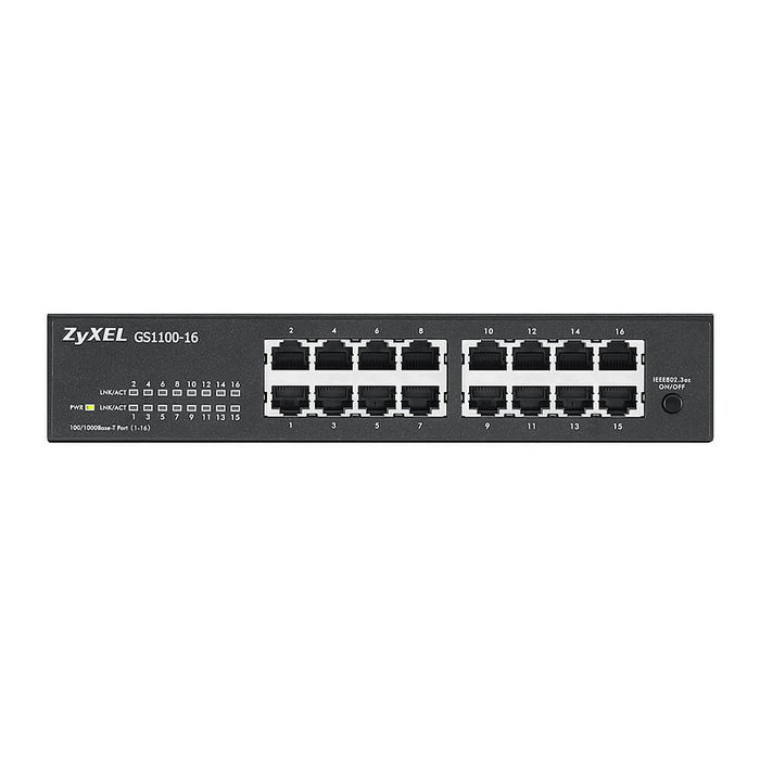 Zyxel GS1100-16 V3 Switch de red de 16 puertos Gigabit Ethernet no administrado Zyxel GS1100-16 V3 Switch de red de 16 puertos Gigabit Ethernet no administrado