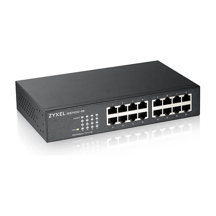 Zyxel GS1100-16 V3 Switch de red de 16 puertos Gigabit Ethernet no administrado Zyxel GS1100-16 V3 Switch de red de 16 puertos Gigabit Ethernet no administrado