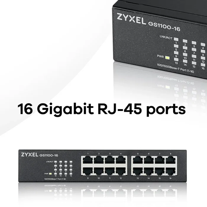 Zyxel GS1100-16 V3 Switch de 16 puertos Gigabit Ethernet no administrado