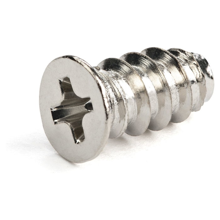 StarTech Paquete de 50 tornillos M5 para ordenador, cabeza plana Phillips, plata