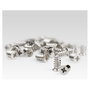 StarTech Paquete de 50 tornillos M5 para ordenador, cabeza plana Phillips, plata