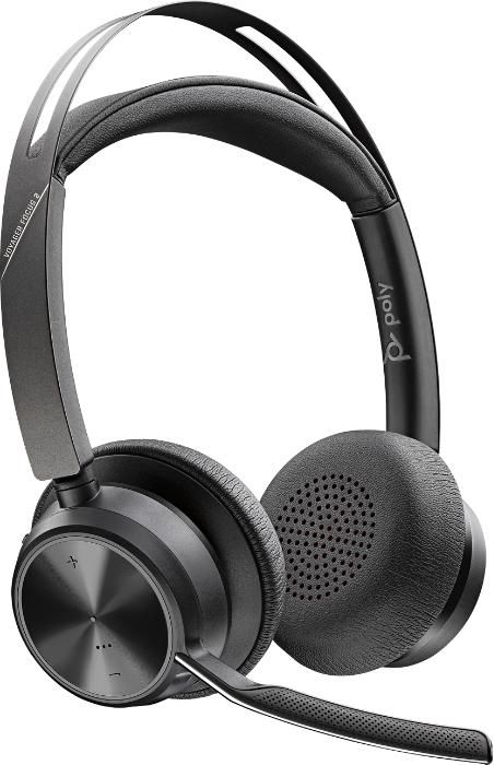 Poly Voyager Focus 2 BT700 Auriculares Bluetooth 5.1 con USB-A, ANC, Certificación Microsoft