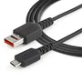 StarTech.com Cable de Carga Segura USB-A a Micro-USB B, 1m, Negro