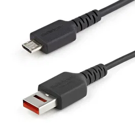 StarTech.com Cable de Carga Segura USB-A a Micro-USB B, 1m, Negro