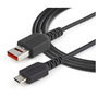 StarTech.com Cable de Carga Segura USB-A a Micro-USB B, 1m, Negro