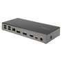 StarTech.com Docking Station USB-C para 3 Monitores 4K con 100W PD, Gris y Negro