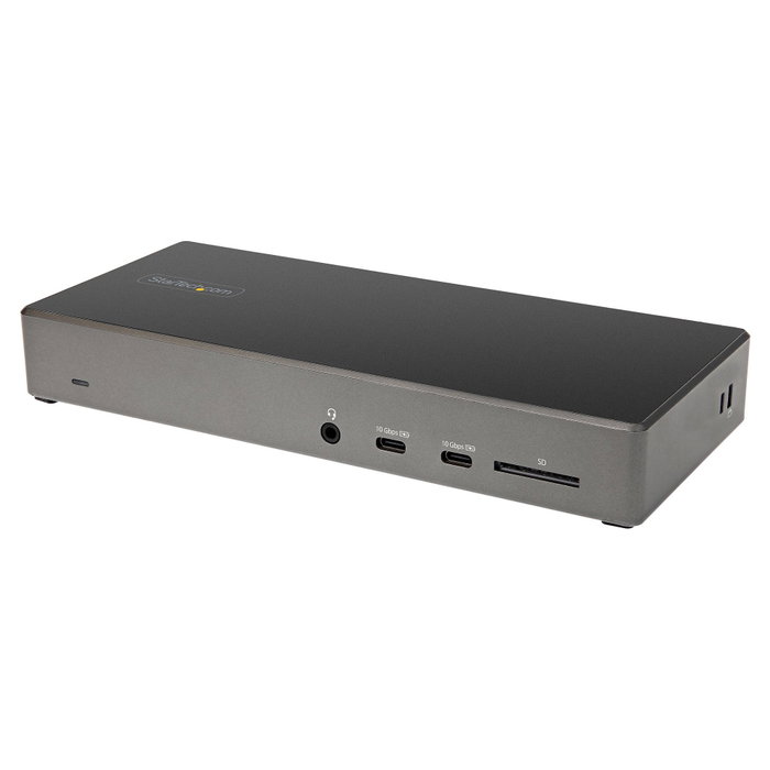 StarTech.com Docking Station USB-C para 3 Monitores 4K con 100W PD, Gris y Negro StarTech.com Docking Station USB-C para 3 Monitores 4K con 100W PD, Gris y Negro