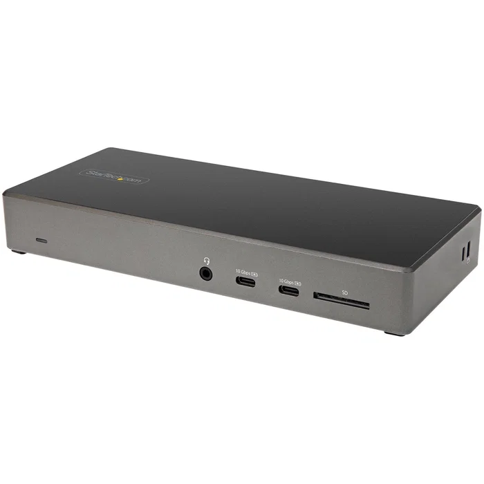 StarTech.com Docking Station USB-C para 3 Monitores 4K con 100W PD, Gris y Negro StarTech.com Docking Station USB-C para 3 Monitores 4K con 100W PD, Gris y Negro