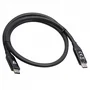 V7 V7USB4-80CM Cable USB4 USB-C 0.8 m Negro, Transferencia 40 Gbps, Carga 100W, Triple Blindado, Certificaciones CE/FCC/RoHS