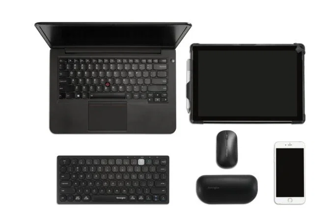 Kensington K75502ES Teclado Compacto Inalámbrico Dual RF + Bluetooth QWERTY Español Negro para Windows, Mac, iOS, ChromeOS