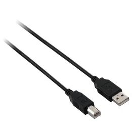 V7 V7E2USB2AB-1.8M Cable USB 2.0 Macho a Macho, USB A a USB B, 1.8 Metros, Negro, 480 Mbps