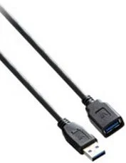 V7 V7E2USB3EXT-1.8M Cable de Extensión USB 3.2 Gen 1 (USB 3.1 Gen 1) Macho a Hembra USB Tipo A, 5 Gbps, 1.8m, Negro