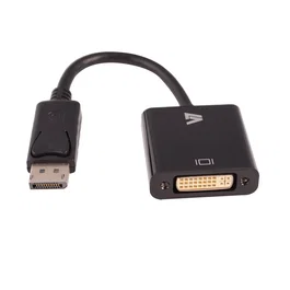 V7 CBLDPDVI-1E Adaptador de Cable DisplayPort a DVI 0.2 m (20-Pin Macho a 24+5-Pin Hembra) Full HD 1920x1200 Negro
