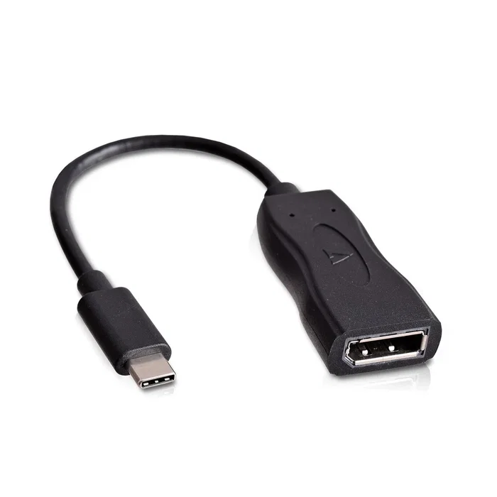 V7 Adaptador USB-C a DisplayPort 1.2 - V7UCDP-BLK-1E - 21.6 Gbps, 4K UHD @ 60 Hz, 3840x2160, Negro