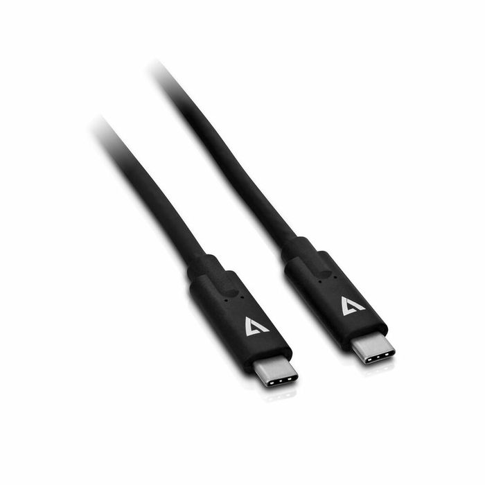 Cable USB-C V7 V7UCC-2M-BLK-1N Negro 2 m Cable USB-C V7 V7UCC-2M-BLK-1N Negro 2 m