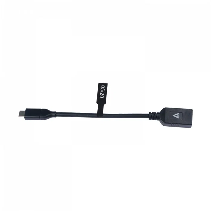 V7 V7U3C-BLK-1E Adaptador/Cable USB-C Macho a USB-A Hembra USB 3.2 Gen 1 (3.1 Gen 1) - 0.1 m - Negro