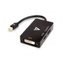 V7 V7MDP-DPDVIHDMI-1E Adaptador Mini DisplayPort Macho a DisplayPort / DVI / HDMI Hembra, 0.1m, Negro, Plug and Play
