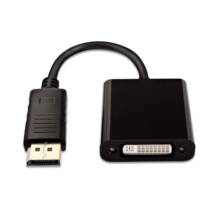 V7 Adaptador Activo de Vídeo CBLDPDVIAA-1E DisplayPort Macho a DVI-I Hembra, Negro, Full HD 1080p hasta 1920x1200