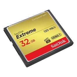 Sandisk Extreme Tarjeta CompactFlash de 32GB (120 MB/s Lectura, 85 MB/s Escritura)