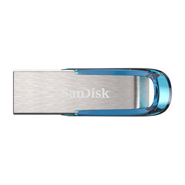 SanDisk Ultra Flair USB 3.2 Gen 1 32 GB Memoria USB, Sin Tapa, Azul Plata, Velocidad Lectura 150 MB/s