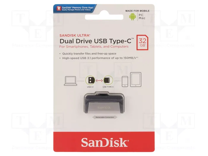 SanDisk Ultra Dual Drive USB Type-C 32GB SanDisk Ultra Dual Drive USB Type-C 32GB