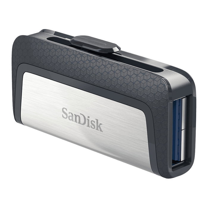SanDisk Ultra Dual Drive USB 3.2 Gen 1, 256 GB, USB Type-C / Type-A, Color Gris y Plata, 150 MB/s, Referencia: SanDisk Ultra Dual Drive Type-A/Type-C