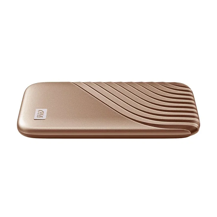 Western Digital My Passport SSD externo WDBAGF0010BGD 1TB USB 3.2 Gen 2 Tipo C, cifrado AES 256 bits, metal, color oro