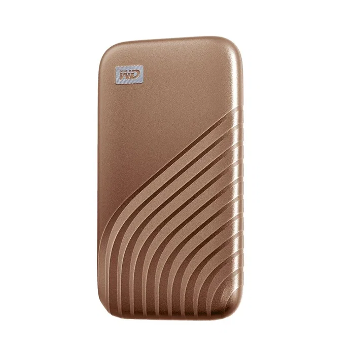 Western Digital My Passport SSD externo WDBAGF0010BGD 1TB USB 3.2 Gen 2 Tipo C, cifrado AES 256 bits, metal, color oro