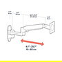 Ergotron LX Wall Mount LCD Arm Brazo para Monitor y Pantalla Montaje Pared Extensión 64cm Compatible VESA 75x75 100x100