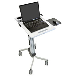 Ergotron NeoFlex Laptop Cart, Carro Multimedia con Ruedas, Ajuste de Altura hasta 51 cm para Portátiles 12-17 Pulgadas (30.5-43.2 cm), Carga hasta 6.8 kg, Color Gris