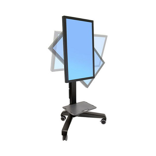 Ergotron Carro Multimedia Móvil Neo-Flex Mobile MediaCenter UHD, Negro, para Pantallas Plano de 127 cm (50") a 177.8 cm (70") con Capacidad 54.5 kg