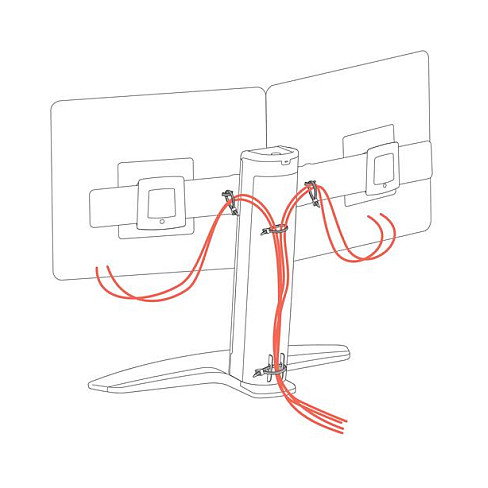 Ergotron Neo-Flex Lift Stand para 2 Monitores - Soporte Elevador de Escritorio, VESA 75x75/100x100 mm, Hasta 6.4 kg, Pantallas Hasta 24.5 Pulgadas, Negro