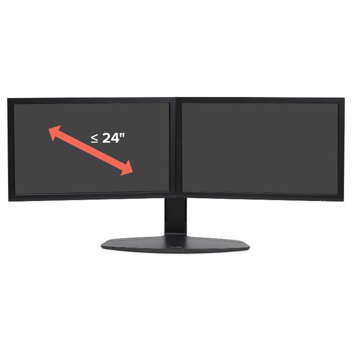 Ergotron Neo-Flex Lift Stand para 2 Monitores - Soporte Elevador de Escritorio, VESA 75x75/100x100 mm, Hasta 6.4 kg, Pantallas Hasta 24.5 Pulgadas, Negro