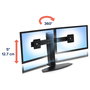 Ergotron Neo-Flex Lift Stand para 2 Monitores - Soporte Elevador de Escritorio, VESA 75x75/100x100 mm, Hasta 6.4 kg, Pantallas Hasta 24.5 Pulgadas, Negro