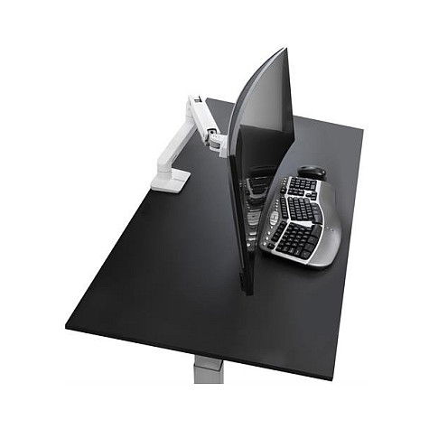 Ergotron HX Series 45-475-216 Monitor Tischhalterung, Brazo Soporte TV/Pantalla, Abrazadera, Blanco, 9.1-19.1kg, 124.5cm, Ajuste Altura e Inclinación, VESA 75/100/200/400
