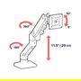 Ergotron HX Series 45-475-216 Monitor Tischhalterung, Brazo Soporte TV/Pantalla, Abrazadera, Blanco, 9.1-19.1kg, 124.5cm, Ajuste Altura e Inclinación, VESA 75/100/200/400