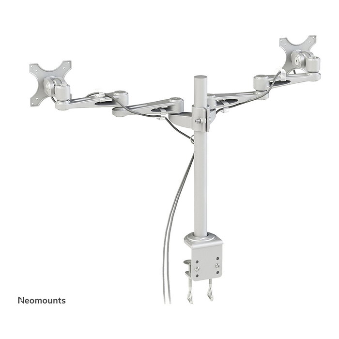 Neomounts FPMA-D935D Soporte de escritorio para dos monitores 14-27" hasta 6 kg VESA 100x100mm plata