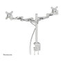 Neomounts FPMA-D935D Soporte de escritorio para dos monitores 14-27" hasta 6 kg VESA 100x100mm plata