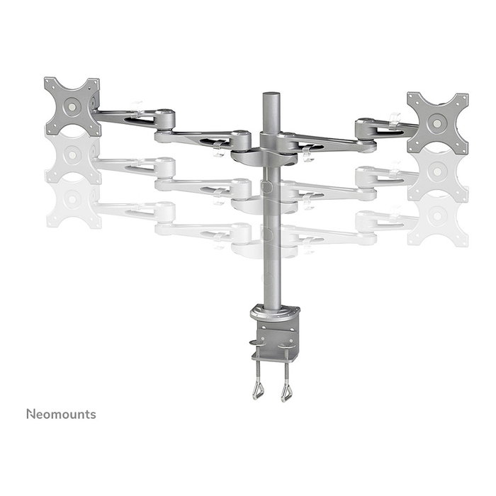 Neomounts FPMA-D935D Soporte de escritorio para dos monitores 14-27" hasta 6 kg VESA 100x100mm plata