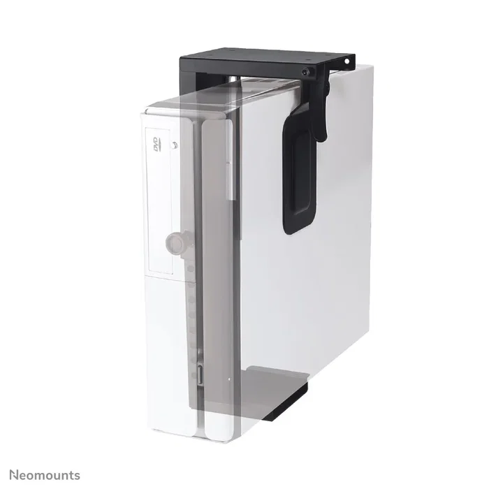 Neomounts CPU-D075BLACK Soporte para CPU de Escritorio, Acero, Capacidad 10 kg, Negro, Ajustable en Altura y Profundidad, para Ordenador debajo de la Mesa